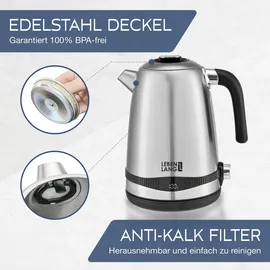 Lebenlang Wasserkocher 1,7 l edelstahl