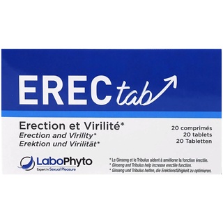 ERECtab - Erektionsmittel für aktive Männer (20 Tabletten), natürliches Potenzmittel, rezeptfreie Erektionshilfe - Energieschub Sofortwirkung mit strenger Qualitätskontrolle