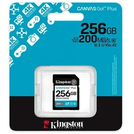 Kingston Canvas Go! Plus Gen4 256GB SDXC Speicherkarte (200 MB/s, C10 UHS-I U3 V30)