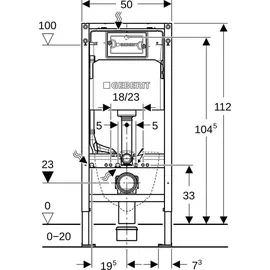 Geberit Duofix Basic Element für Wand-WC, 112 cm