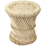 Marrakesch Orient & Mediterran Interior Hocker Benita 30 x 30 x 30 cm Beige
