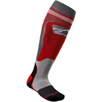 Alpinestars MX Plus-1 Socken lang - Rot/Grau - S