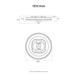 QUAD LOCK MAG Standard-MAG-Kopf 10 mm Schwarz