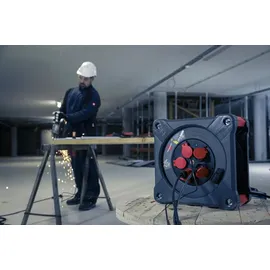 Brennenstuhl Kabeltrommel 50m Professional KA 5100 5 IP44, 50 m Kabel 5 Steckdosen, schwarz, Schutzkontakt-Stecker