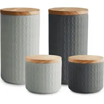 Springlane Frischhaltedose grau 0,38 l 4-teiliges Set