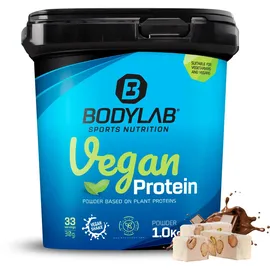 Bodylab24 Vegan Protein Schokolade-Nougat Pulver 1000 g