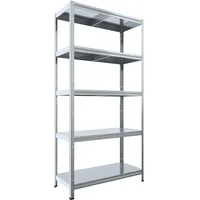 Kellerregal Biedrax 40 x 100 x 180 cm, Verzinkt, 5 Stahlböden, Fachlast 100 kg pro Fachboden