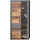 trendteam Vitrine Indy - Regalschrank - Grau/Eiche - Stauraumvitrine mit 2 Türen, 4 Glasböden, 1 Konstruktionseboden und 3 Einlegeböden - (BxHxT) 87 x 34 cm - antikfarbene Griffe
