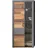 trendteam Vitrine Indy - Regalschrank - Grau/Eiche - Stauraumvitrine mit 2 Türen, 4 Glasböden, 1 Konstruktionseboden und 3 Einlegeböden - (BxHxT) 87 x 34 cm - antikfarbene Griffe