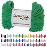 Makramee Garn 5mm x 100m Baumwollschnur Perfekt für DIY, Garn für Makramee-Schnur über 50 Farben Oeko-TEX Zertifiziert - Baumwollkordel, Baumwollgarn mit Polyesterkern