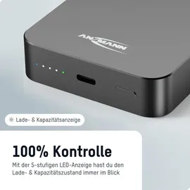 Ansmann MagSafe Powerbank 10000 mAh USB PD, Qi Wireless Charging USB-C®