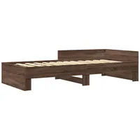 VidaXL Bettgestell ohne Matratze Braun Eiche 90x200 cm Holzwerkstoff