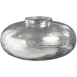 riess-ambiente Vase ABSTRACT ORIENT - modern Deko 35cm silber rund Metall Hammerschlag-Design
