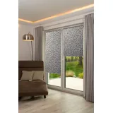 K-HOME Seitenzugrollo K-Home Verdunklungsrollo bedruckt Stein 50 x 150 cm grau/weiß