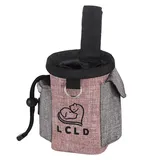 GIBZ Leckerlibeutel für Hunde Dummy Hundetraining Großes Fassungsvermögen Verstellbare Multi-Pocket-Futtertasche Kordelzug Schmutzige Hundetrainingstasche Rosa