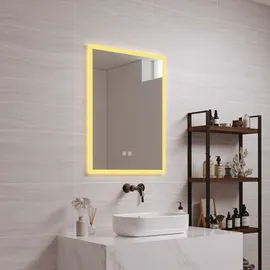 pro.tec LED-Badspiegel Scafa 45x60 cm Weiß pro.tec