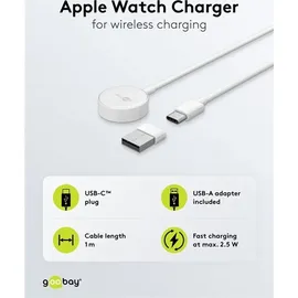 goobay Ladegerät für Apple Watch - weiß