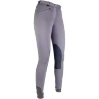 HKM 9064 Reithose Penny Easy, Mädchen Hose, Kniebesatz, Dunkelgrau