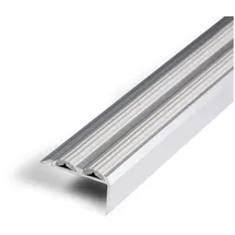 casa pura Treppenkantenprofil | Power Grip | Doppel-gummieinlage | Grau