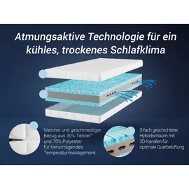 Betten-ABC TriFlex Hybrid 80 x 200 cm mittelfest