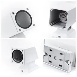 Aigostar Fassadenleuchte Wandlampe Wandleuchte Eckig mit GU10 Fassung IP65 in Schwarz 2 Flammig ohne Leuchtmittel