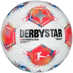 DERBYSTAR Bundesliga Brillant APS Fußball Spielball 2025/26 weiss/blau/rot 5