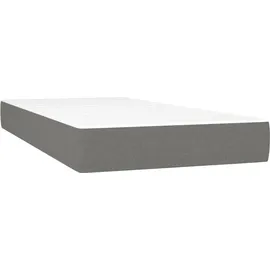 vidaXL Boxspringbett 100 x 200 cm Dunkelgrau