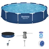 BESTWAY Steel Pro Frame Pool Set 366 x 84 cm ink. Filterpumpe