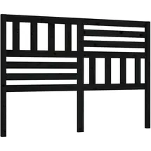 vidaXL Kopfteil Schwarz 166x4x100 cm Massivholz Kiefer