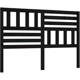 vidaXL Kopfteil Schwarz 166x4x100 cm Massivholz Kiefer