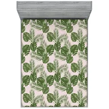 ABAKUHAUS Spannbettlaken Polyester 160 x 200 cm grün