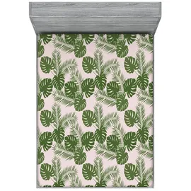 ABAKUHAUS Spannbettlaken Polyester 160 x 200 cm grün