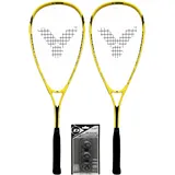 VICTOR X-TA Deluxe Squash Twin Racket Squash Set (2 Rackets) & 3 Squash Balls