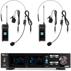 Power Dynamics PD522B UHF-Funkmikrofonset mit 2 Taschensendern