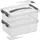 SUNWARE Q-Line Aufbewahrungsbox 30 x 20 x 10 cm 6-tlg. transparent/silber