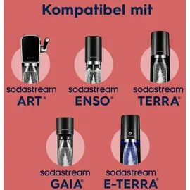 Sodastream PET-Flasche 3 x 1 l schwarz/weiß