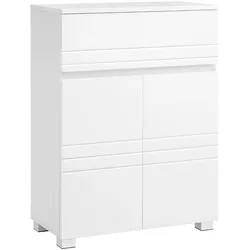VASAGLE Badkommode Badzimmerschrank Aufbewahrungsschrank Doppeltürschrank, Standfüße