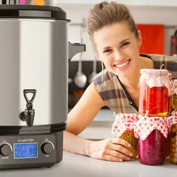 Klarstein Biggie Digital Einkochvollautomat Einkochtopf 27l 2000W Edelstahl Edelstahl