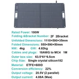 4x faltbares Solarmodul-Set, flexibel – Camping/Outdoor 12-18V