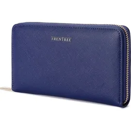 Frentree Frentree® Clutch Geldbörse Damen - Portemonnaie Damen 100% mit 16 Kartenfächern und Smartphonefach Herbst- und Winterfarben - Royalblau