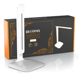 Brandson Schreibtischlampe, Dimmbar, Farbwechsel, Temperatur-, Alarm- & Kalenderfunktion, LED Tischlampe -
