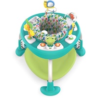 Bright Starts Bright Starts, Bounce Baby 2 in 1 Spieltisch Aktivität Sitz - Playful Pond mit 7 interaktiven Spielzeug, 360° Spielstation, Höhenverstellbare, Babyspielzeug ab 6 Monaten, grün
