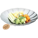 Ecooe Dampfgarer Dünsteinsatz (15.5cm-27cm) Dämpfeinsatz für Kochtöpfe