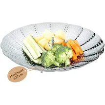 Ecooe Dampfgarer Dünsteinsatz (15.5cm-27cm) Dämpfeinsatz für Kochtöpfe