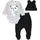TupTam Baby Kleidung Set Body Strampelhose Mütze Bekleidungsset Jungen, Mädchen, Farbe: Panda Grau/Schwarz, Größe: 56 - 56
