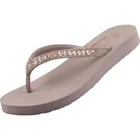 SKECHERS Damen Pantolette Meditation-Butterfly Garden in grau