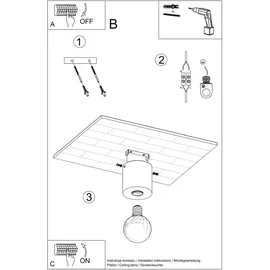 Sollux Deckenleuchte SALGADO 1xe27 Neutralweiß 10cm Sollux