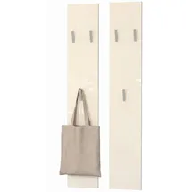 Vladon Garderobenpaneel Vladon 24 x 140 x 2 cm Creme Hochglanz