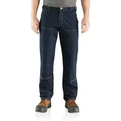 Herren Jeans Latzhose DOUBLE FRONT DUNGAREE JEANS, erie, Größe W33/L36 - erie - W33/L36