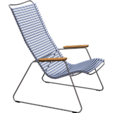 HOUE CLICK Relaxsessel Lounge chair Bambusarmlehnen Stahlgestell Pigeon blue